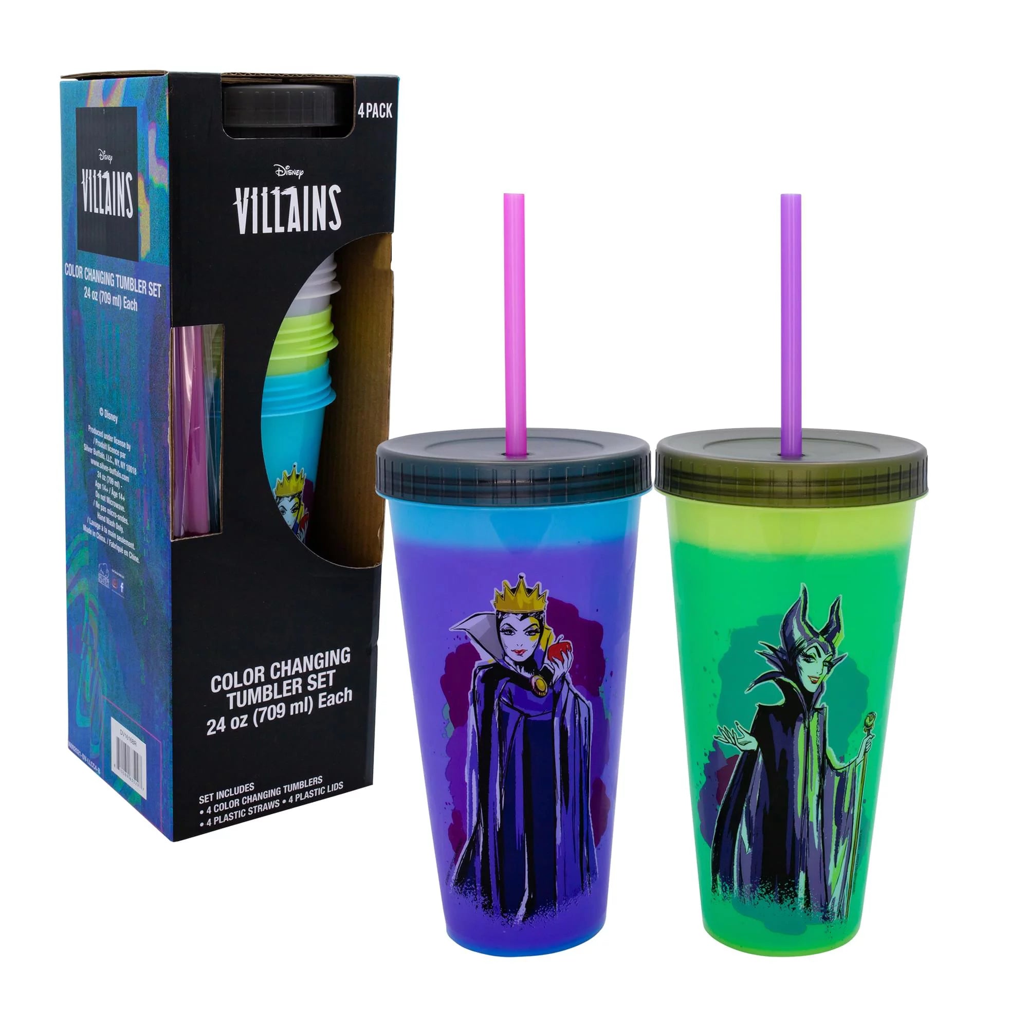 Set of 4 Color-Changing Plastic Tumblers L920