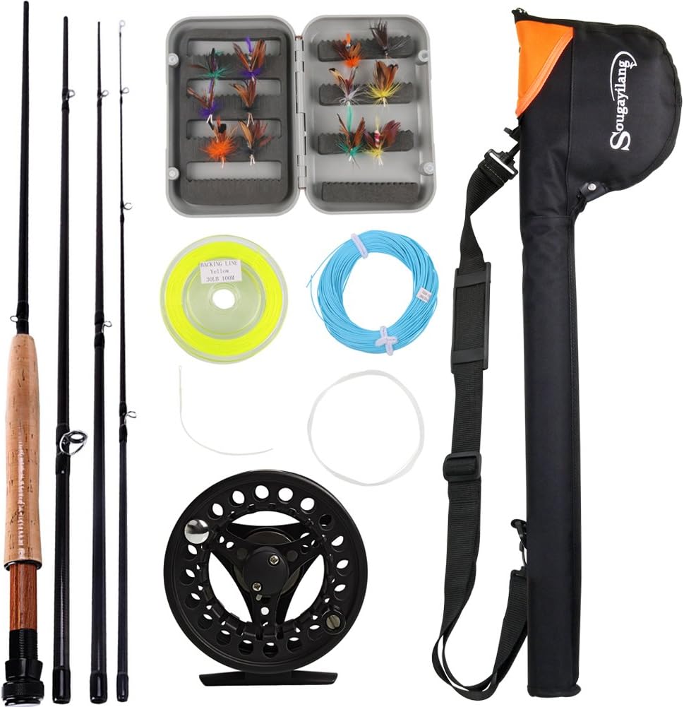 Fly Fishing Rod with Reel Combo Kit Pack of 2 G286521