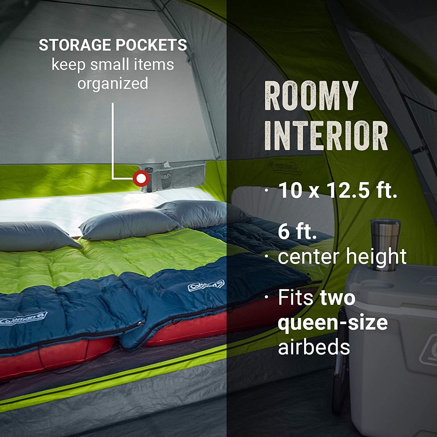 4/6/8 Person Tent with Screen Room and Carry Bag E575720