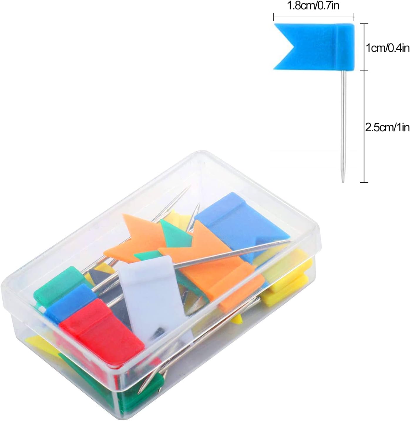 160 Pcs Assorted Colorful Plastic Push Pins C18846