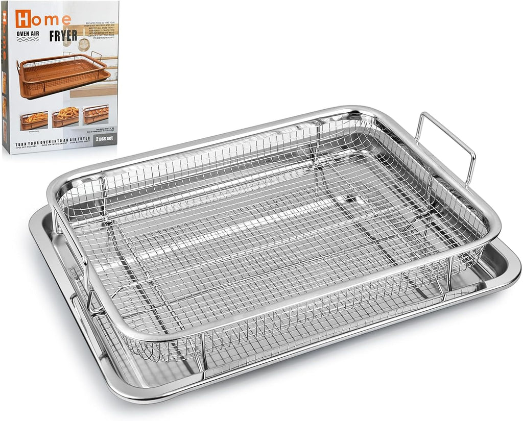 Set of 2 Stainless Steel Filter Basket 13 x 10 Inches D523