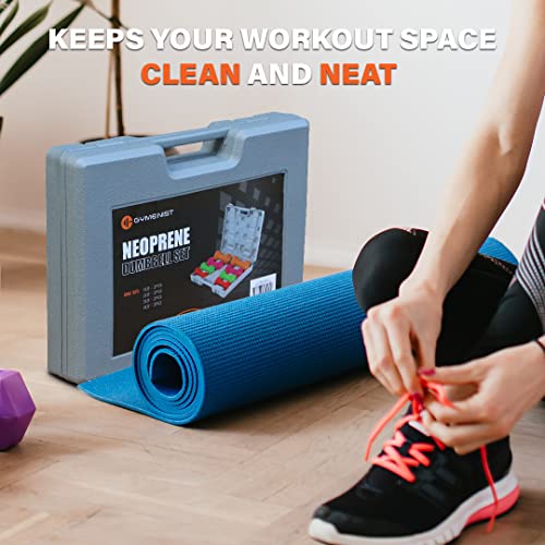 3 Pairs Dumbbell Set With Hard Plastic Case I774