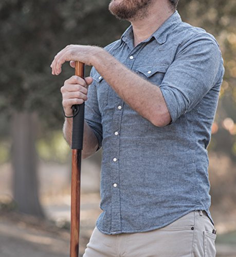 Black 12' Paracord Hiking Stick 55" B48909