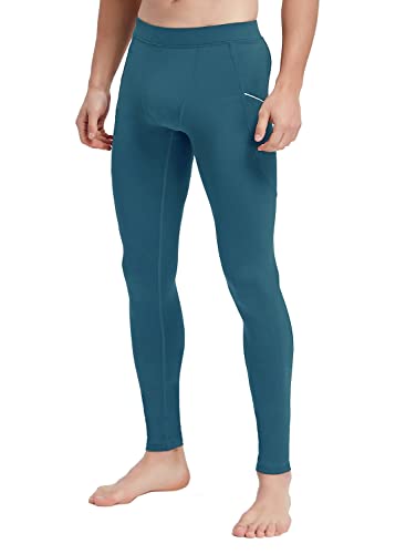Men's Yoga Leggings Pants with Pockets Quick Dry T632986