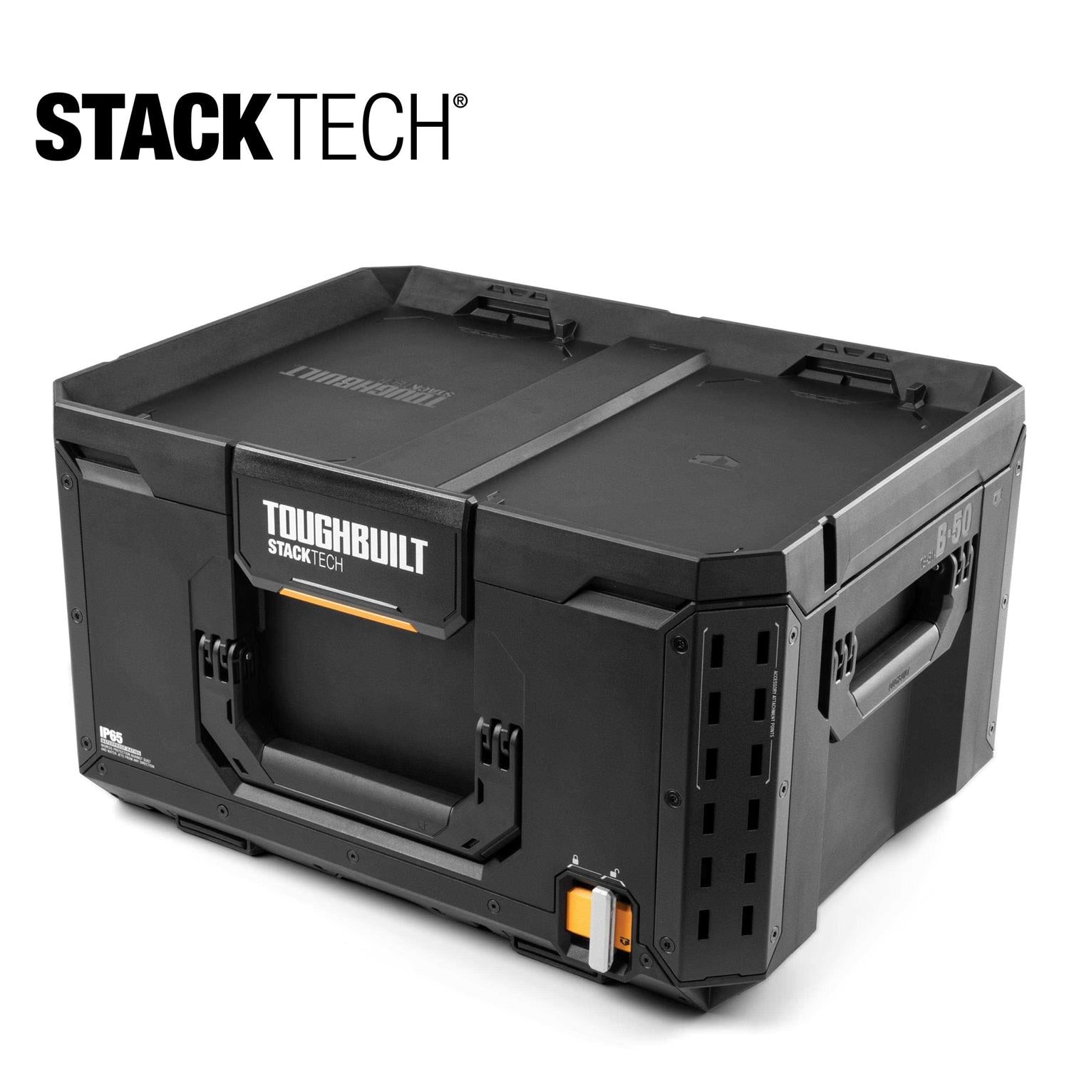 Large 21-in Black Plastic Lockable Tool Box Y718