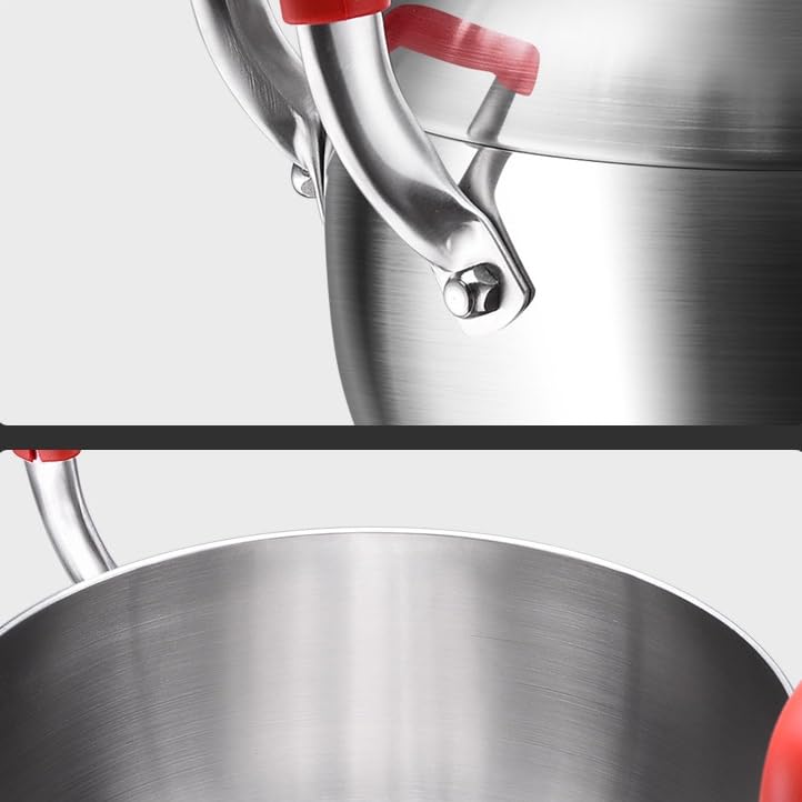 Stainless Steel Stock Pot Soup Sauce Pan Cooking Pots Lids Cover Stockpot Pans L382631