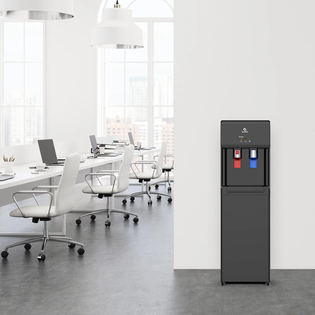 Black Self Clean Touchless Bottle Less Hot/Cold Water Cooler A282