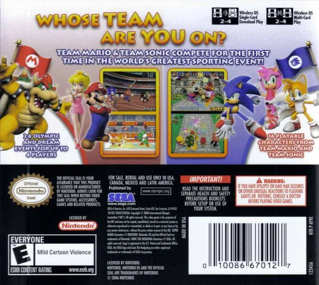 Mario & Sonic at the Olympic Games (Nintendo DS) J408