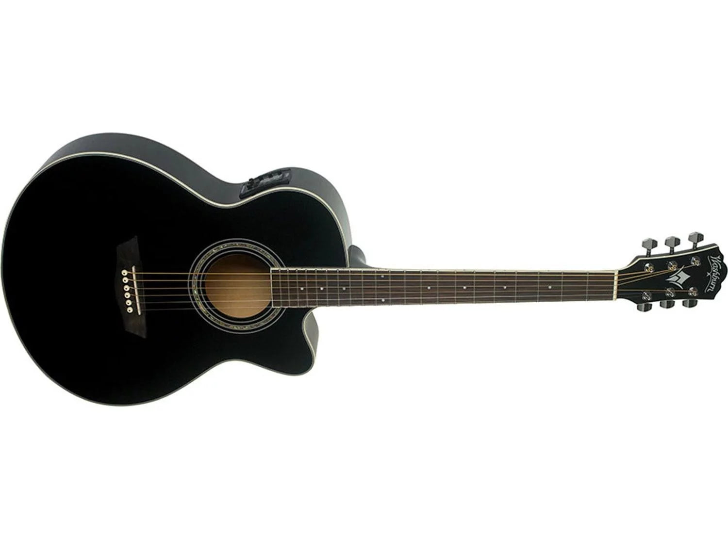 Black Acoustic Electric Guitar R168