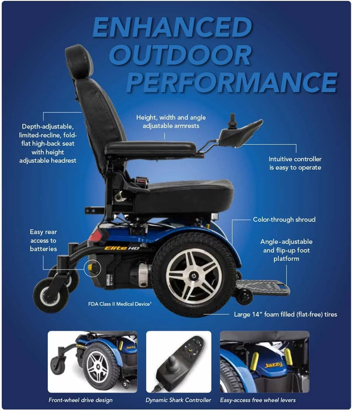 Red Heavy Duty Power Chair Q180