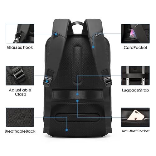 Men's Laptop Backpack Fits 15.6 Inch Notebook with USB3.0 Fast Charging Port I317