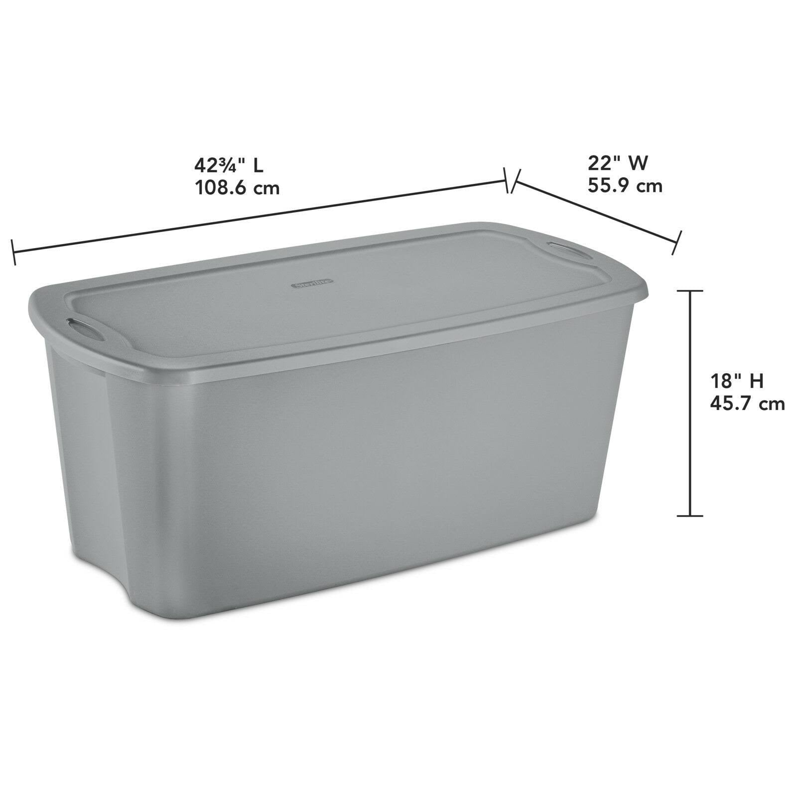 50 Gal Titanium Tote Box Case of 4 Y2920