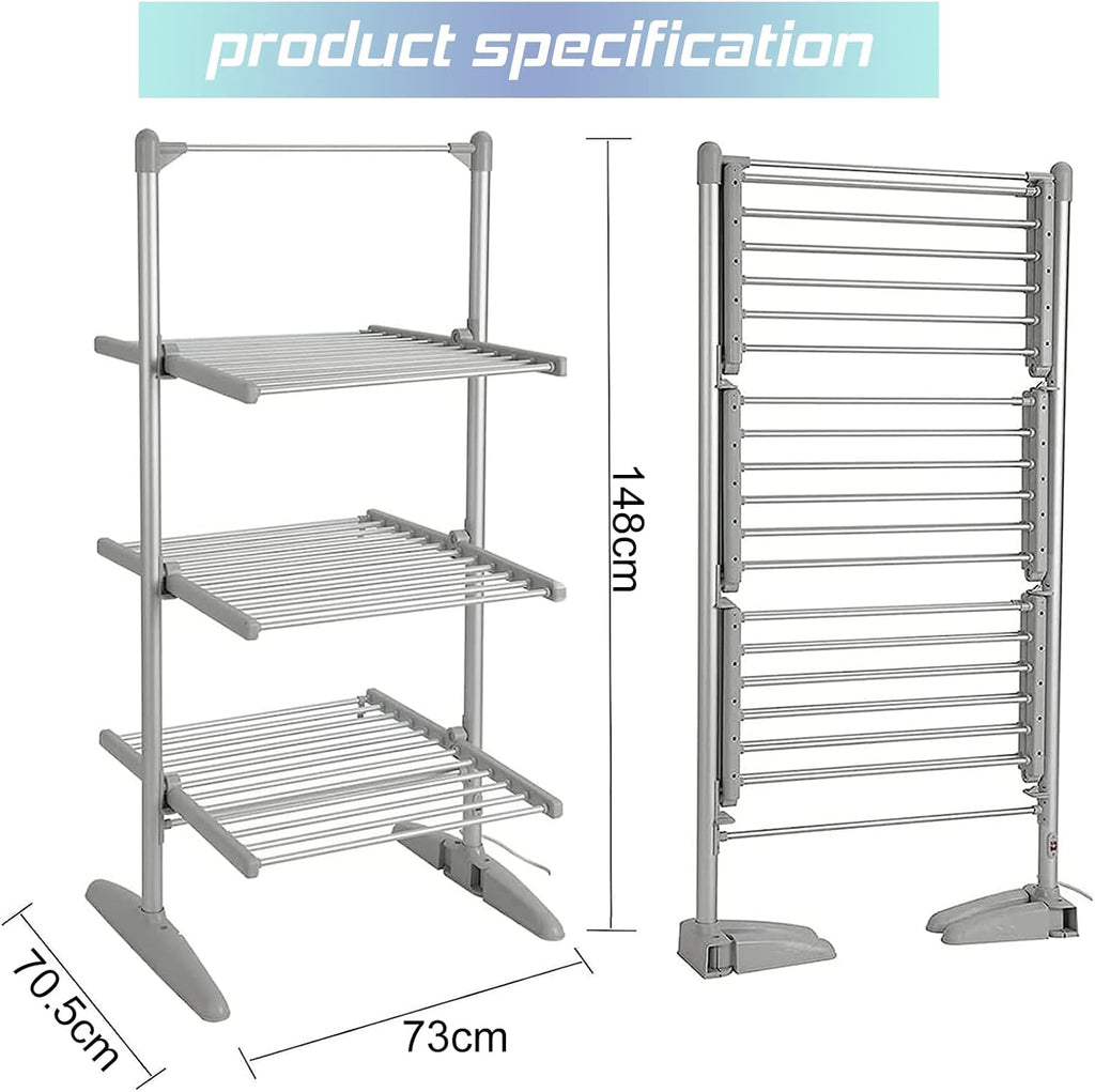Heated Folding Electric Clothes Drying Rack A371