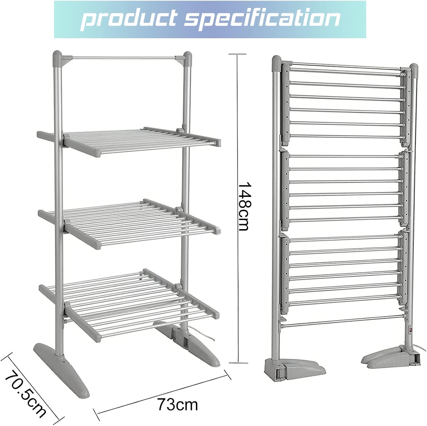 Heated Folding Electric Clothes Drying Rack A371