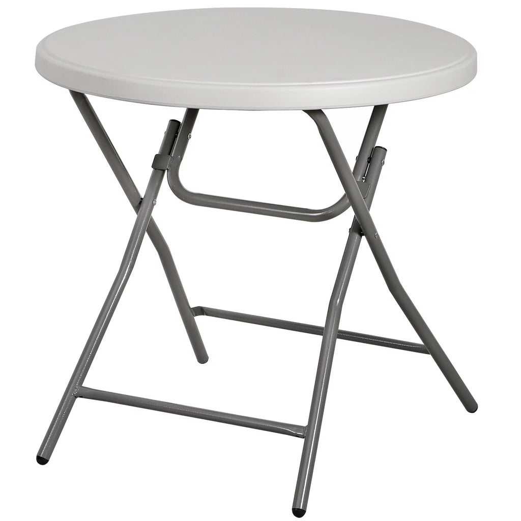 White 32" Round Plastic Dining Table Q774252