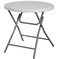 White 32" Round Plastic Dining Table Q774252