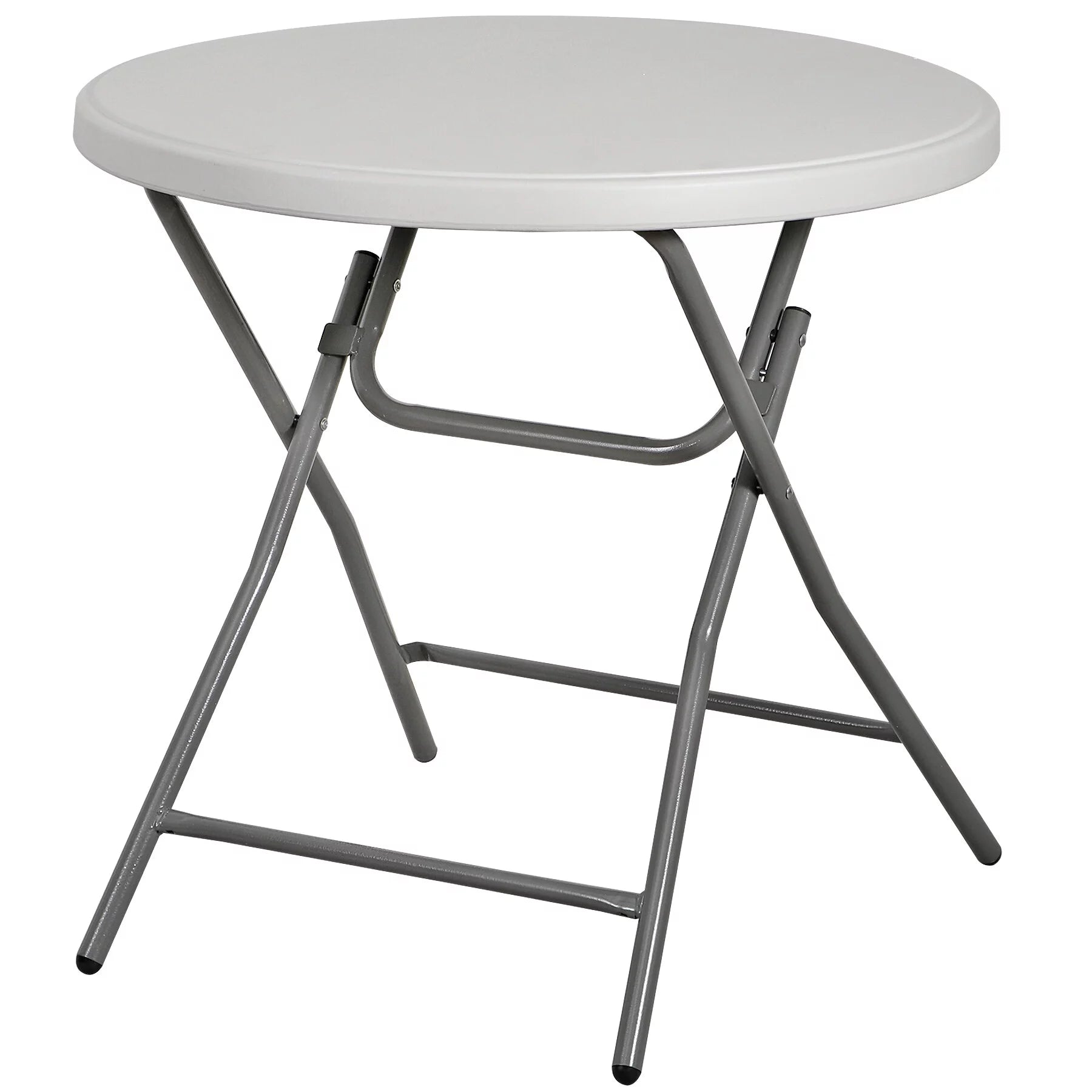 White 32" Round Plastic Dining Table Q774252