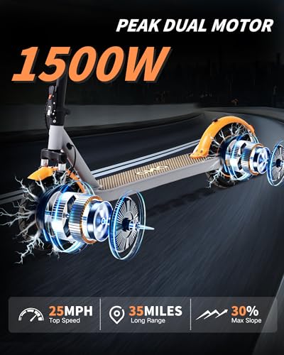 500W Peak Motor Folding Electric Scooter with Dual Suspension E8336