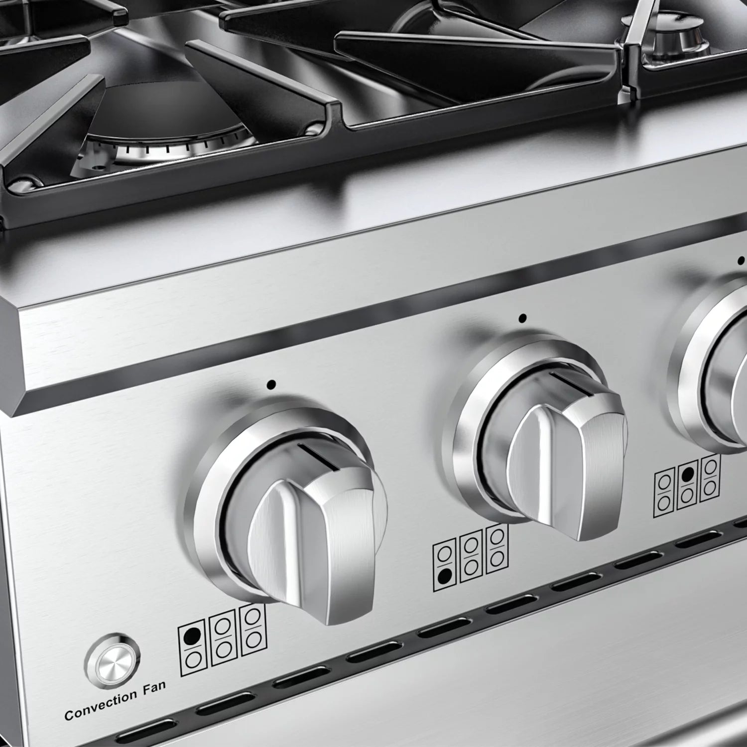 36 in. 5.2 cu. ft. Single Oven Gas Range with 6 Sealed Burners and Continuous Grates in Stainless Steel G664652