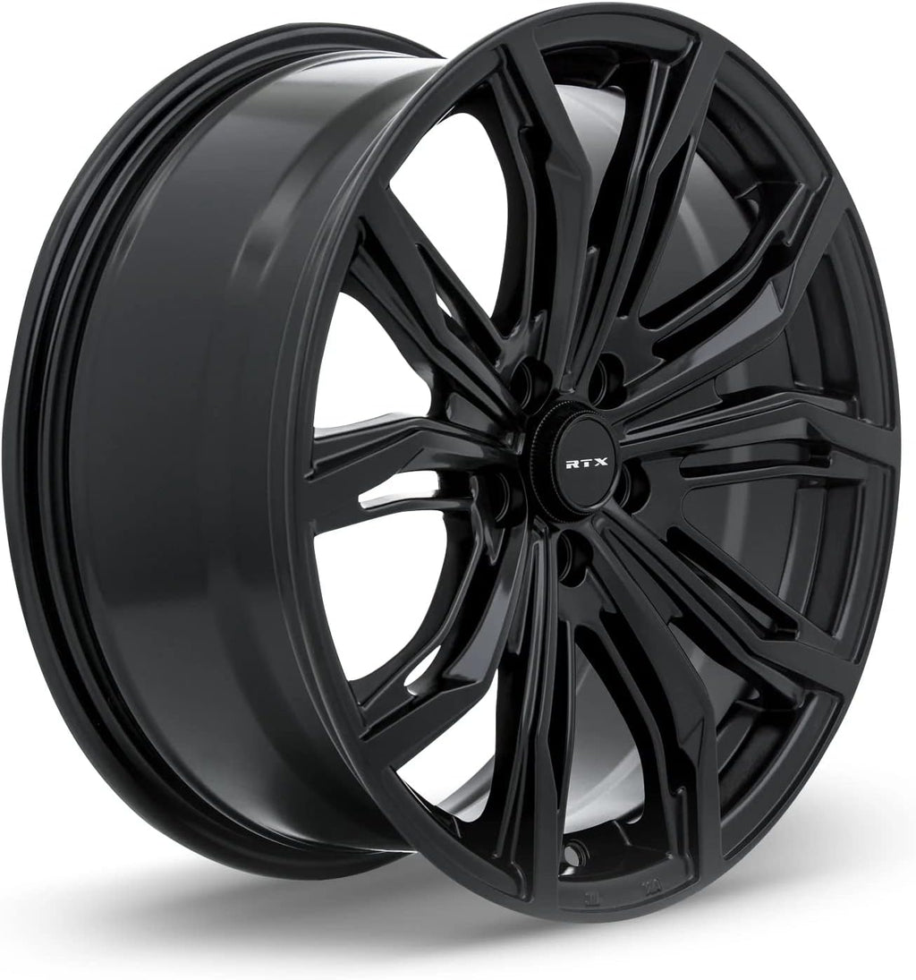 19x8.5 40 Offset 5x112 Bolt Pattern 66.6mm Hub Satin Black Rim D2189