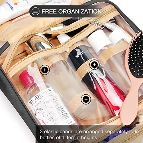 Navy Hanging Toiletry Bag with 8 Leak Proofing Silicone Bottle Covers J95511