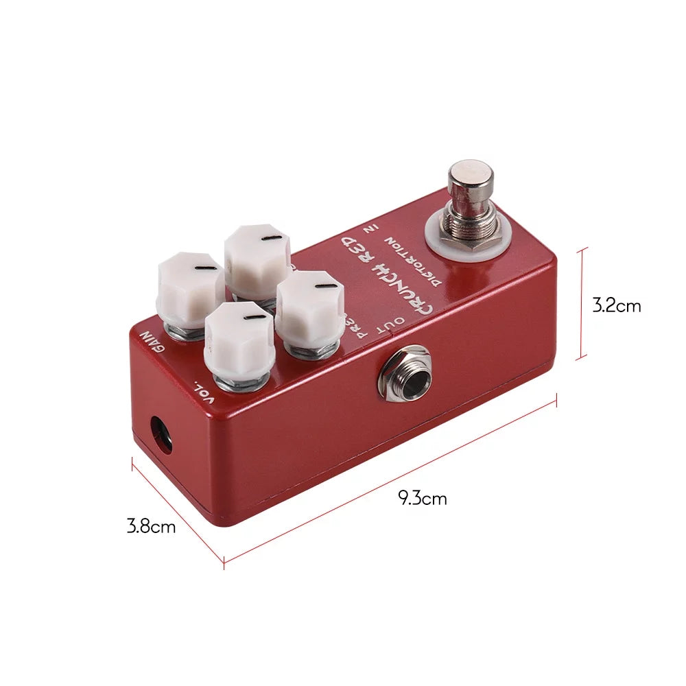 CRUNCH RED Distortion Guitar Effect Pedal X4693