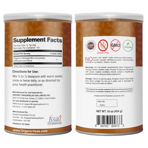 16oz Ashwagandha Root Powder E9894