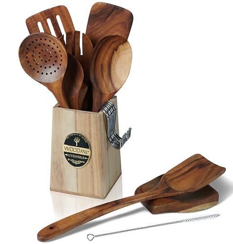 Natural Teak Wooden Kitchen Utensils Set T55951