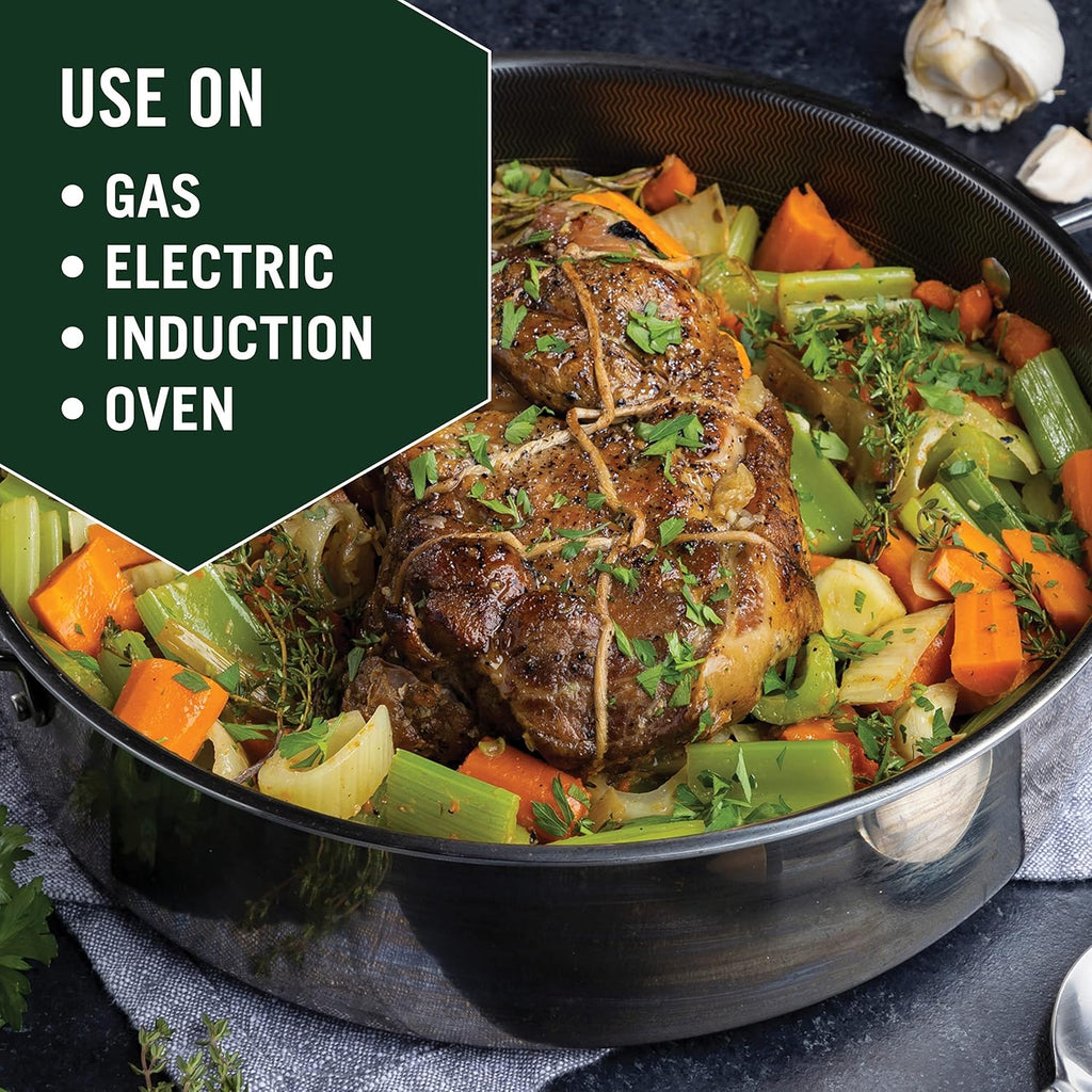16 Piece Hybrid Stainless Steel Non-Stick Cookware Set C127300