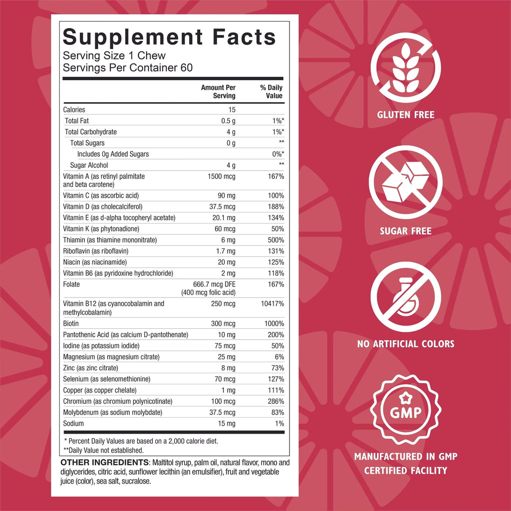 Bariatric Multivitamin Soft Chews, Tropical Orange, 180 count M661