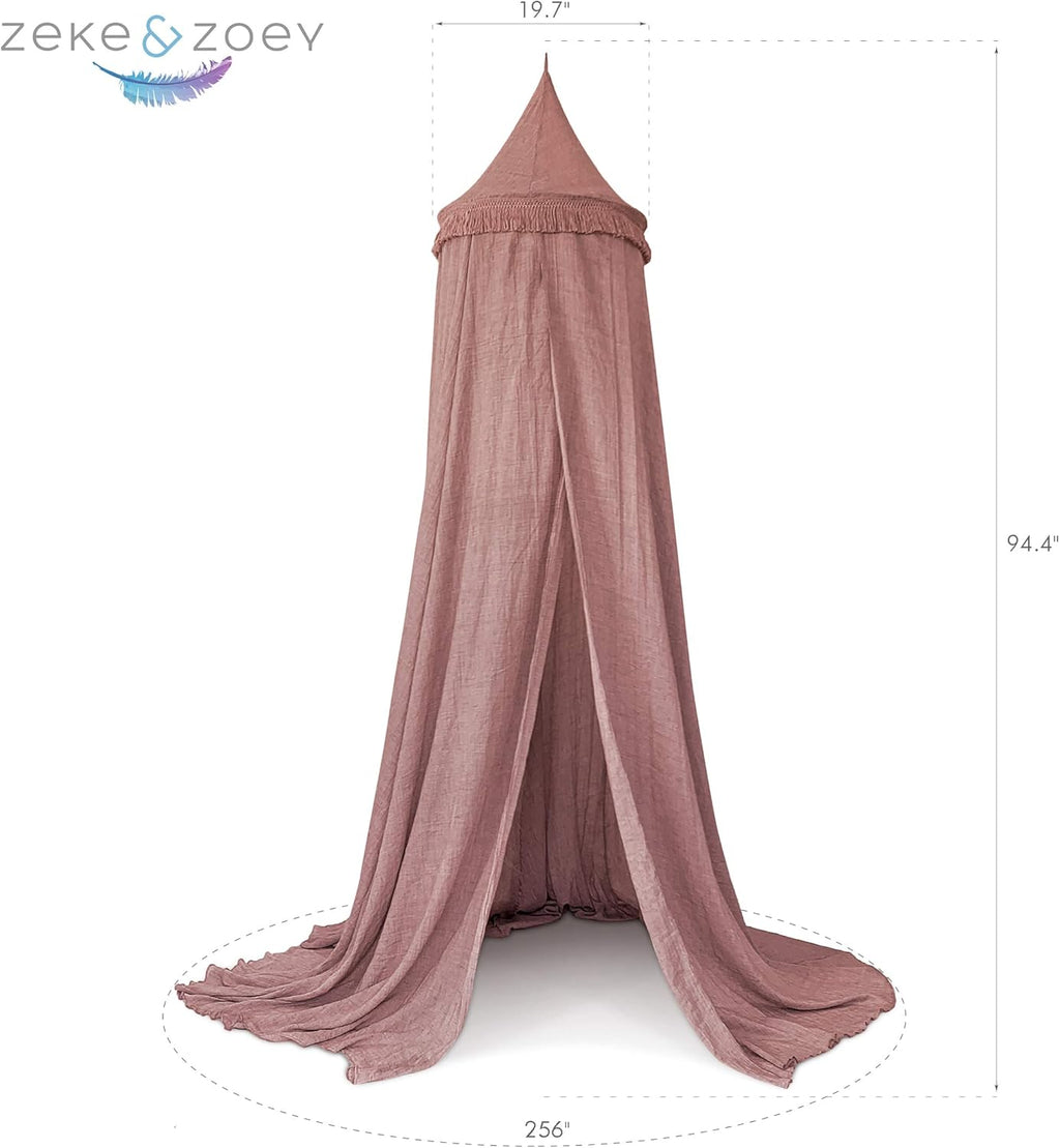 Dusty Pink Princess Canopy with Tassels M154707