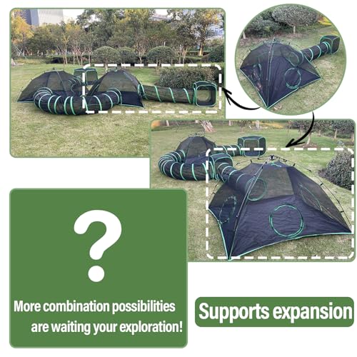 6-in-1 Outdoor Cat Play Tents and Tunnels H6777