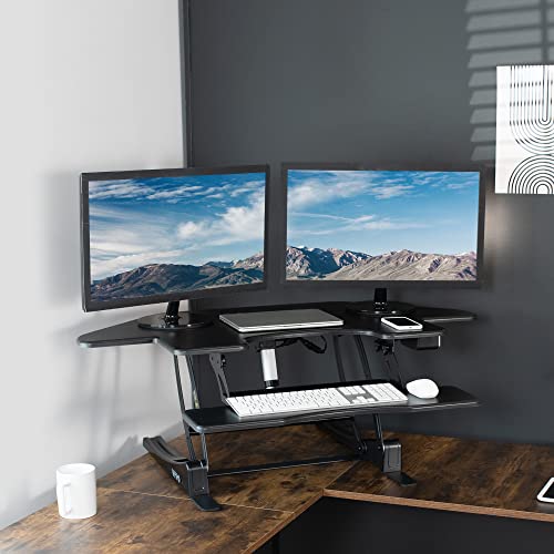 43 inch Electric Height Adjustable Stand Up Desk Converter Black B253896