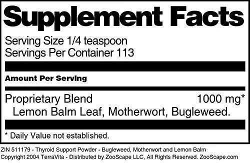 Thyroid Support Powder 4 oz U9405