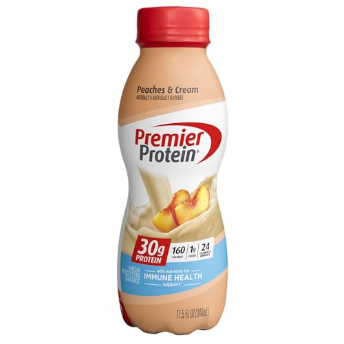 Peaches & Cream 30g Protein 1g Sugar 11.5 fl oz Protein Shake E995