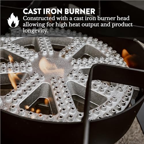 200K BTU Propane Burner with Adjustable 0-20Psi Regulator and Steel Braided Hose A795128