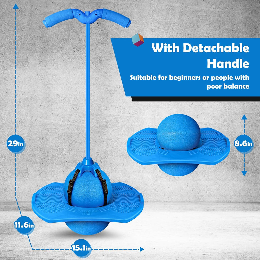 Blue Pogo Stick with Handle and Ball Pump K1193