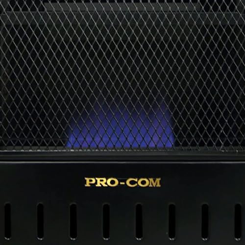 Ventless Propane Gas Blue Flame Space Heater, 10000 BTU, Black B179