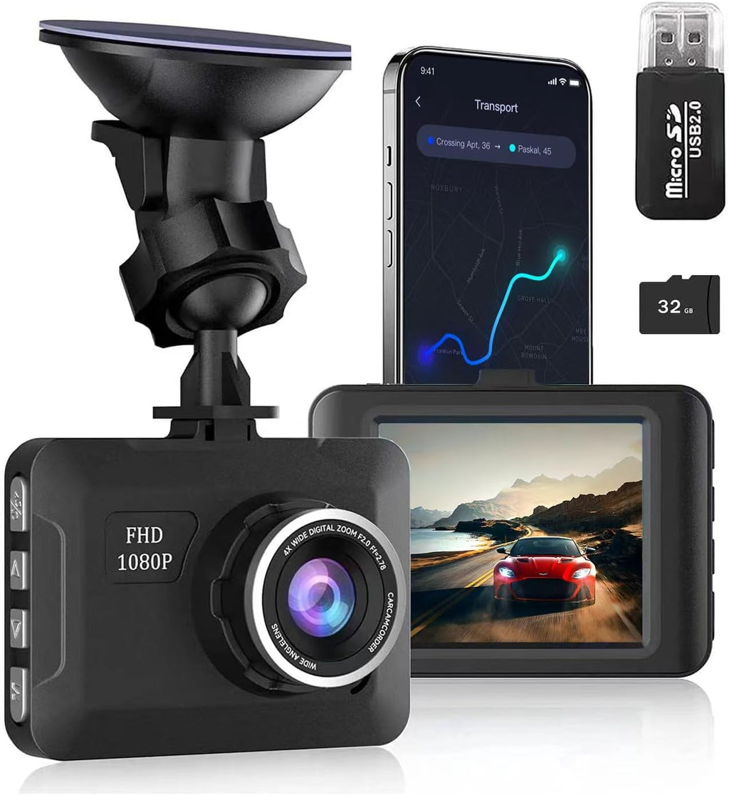 1080P Full HD Dash Camera with 170° Wide Angle W556