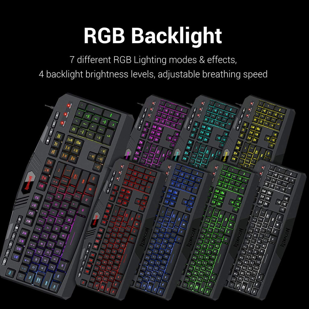 RGB Backlit Gaming Keyboard and Mouse Combo Set B9375