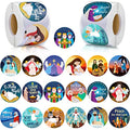 800 Pcs Christmas Religious Stickers, 16 Designs V13972