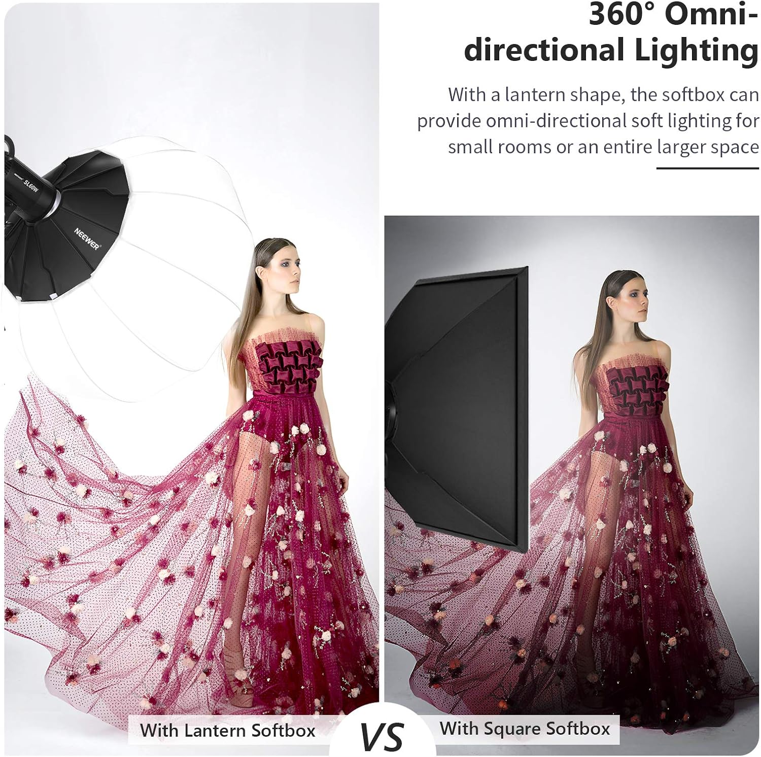 34 inches Lantern Softbox Soft Light Diffuser with Skirt, Carry Bag P50432