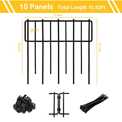 26 PCS 12In x 28Ft Rustproof Metal Wire Garden Fence U37803