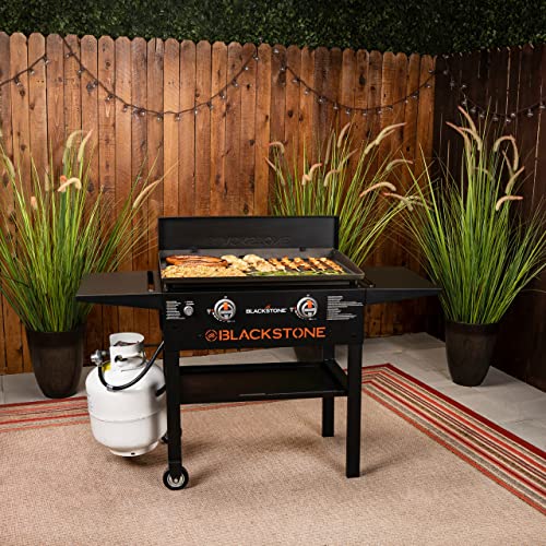 28 Inch Gas Griddle with Hard Cover Flat Top Grill D582480
