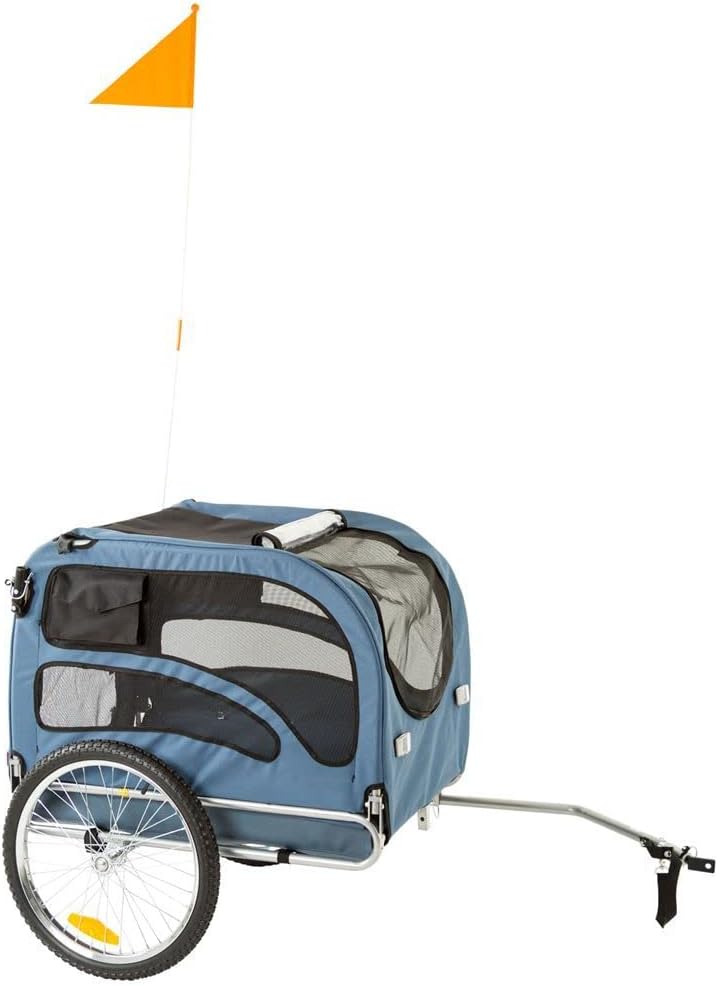 Blue 2-in-1 Pull-Behind Dog Bike Carrier Pet Trailer R530255