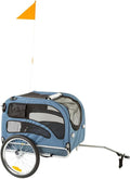 Blue 2-in-1 Pull-Behind Dog Bike Carrier Pet Trailer R530255