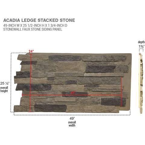 Stonewall Faux Stone Siding Panel (canyon Brown) S9127
