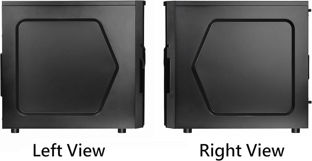 Black SPCC ATX Mid Tower Computer Chassis X208797