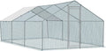 20 x 10 ft Metal Chicken Coop with Waterproof Cover J6163