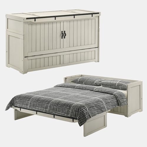 Queen White Murphy Cube Cabinet Bed A933906